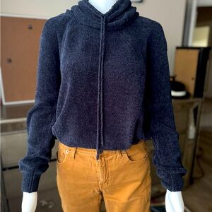 Prana Velour Ribbed Cowl Neck Sweater